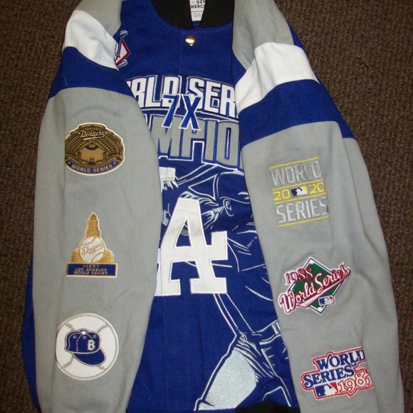 LOS ANGELES DODGERS 7 TIME WORLD SERIES ULTIMATE CHAMPIONSHIP JACKET 3X 4X - Picture 4 of 12